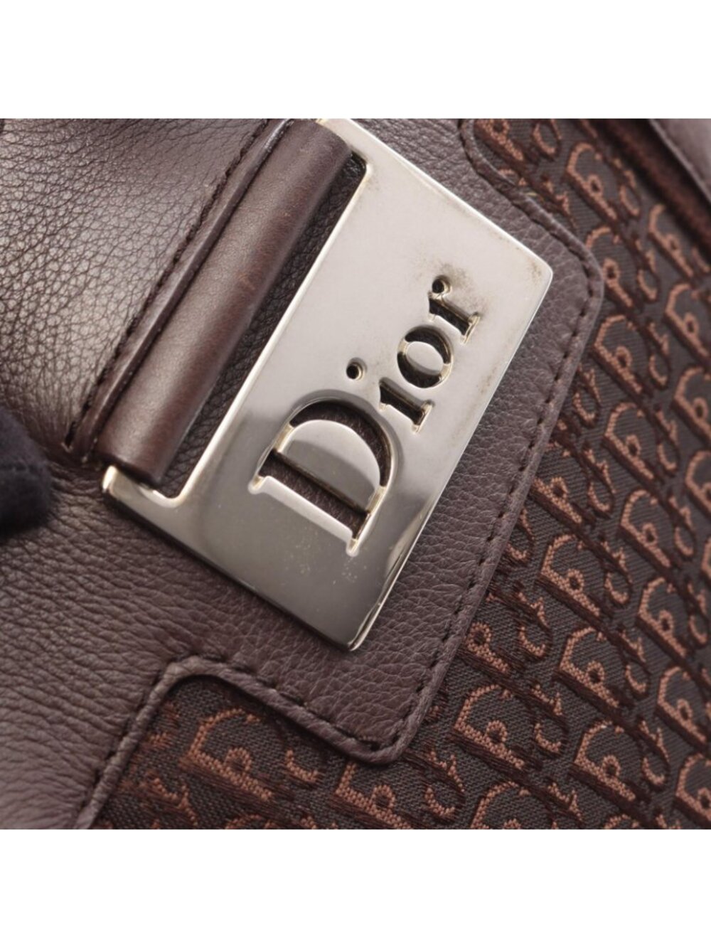 Dior Dio Tote tosnine Tobta Brown Canvas Leather - Picture 10 of 12